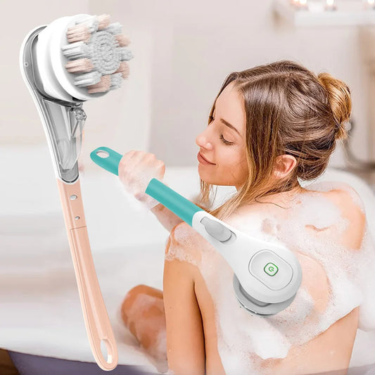 Valentines day gifts Electric Bath BrushLazy Back ScrubBath Scrubbing BrushAutomatic Back ScrubBath Brush with Long Handle